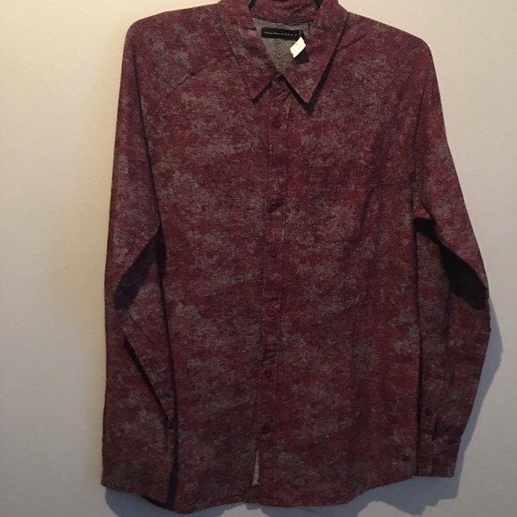 Men's medium William Rast button up shirt Justin Timberlake red wine color - Picture 3 of 13